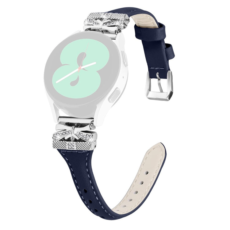 Meget Smuk Kunstlæder Universal Rem passer til Samsung Smartwatch - Blå#serie_3
