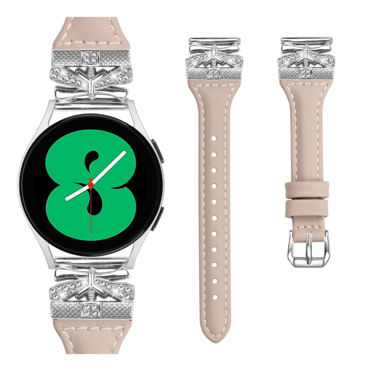 Meget Smuk Kunstlæder Universal Rem passer til Samsung Smartwatch - Hvid#serie_6