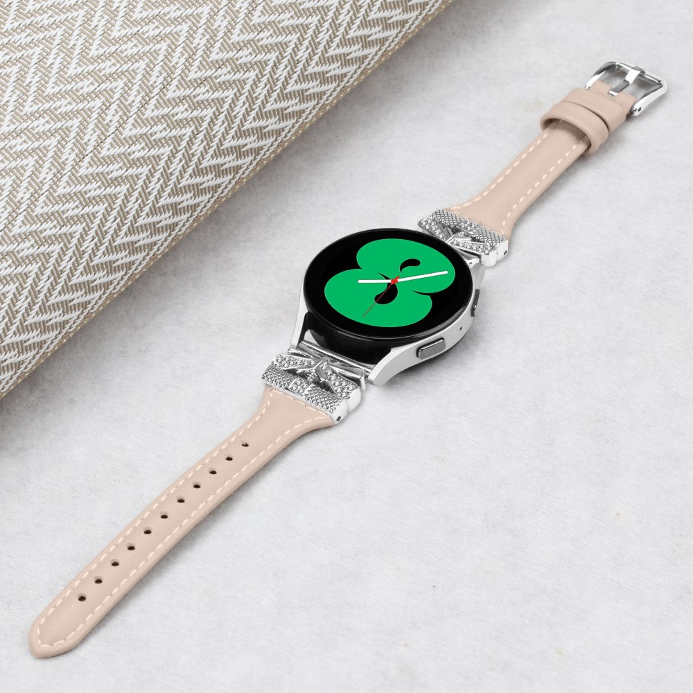 Meget Smuk Kunstlæder Universal Rem passer til Samsung Smartwatch - Hvid#serie_6