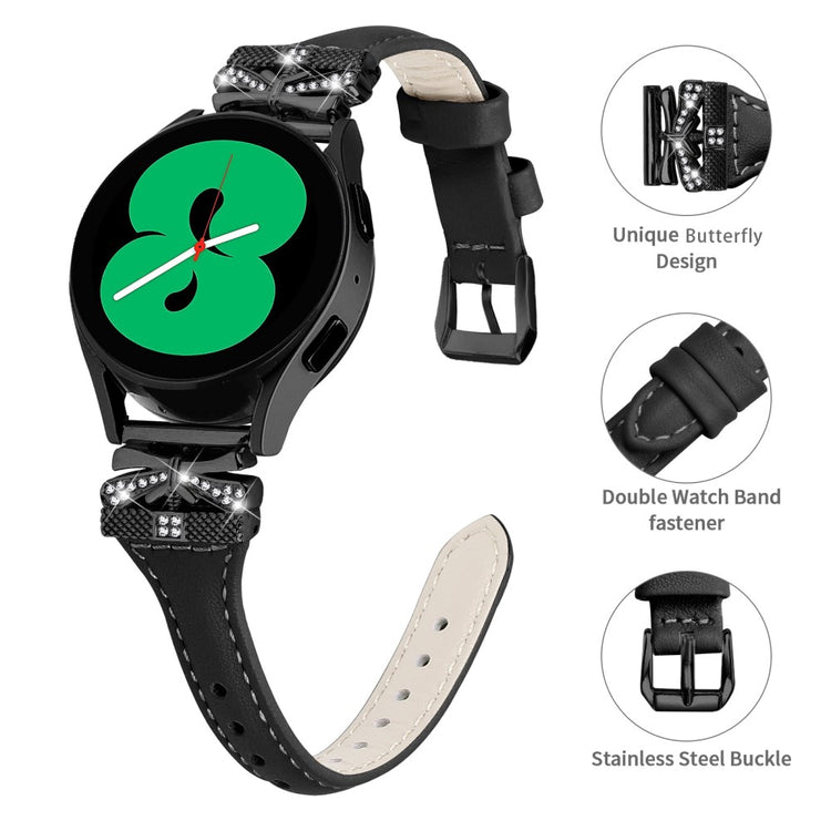 Super Holdbart Kunstlæder Universal Rem passer til Samsung Smartwatch - Sort#serie_2