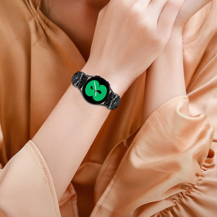 Super Holdbart Kunstlæder Universal Rem passer til Samsung Smartwatch - Sort#serie_2