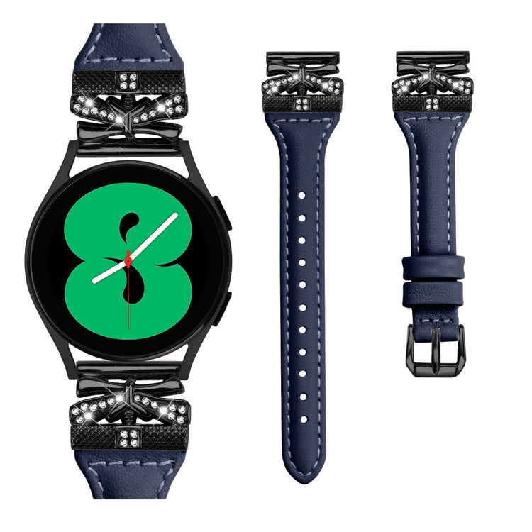 Super Holdbart Kunstlæder Universal Rem passer til Samsung Smartwatch - Blå#serie_3