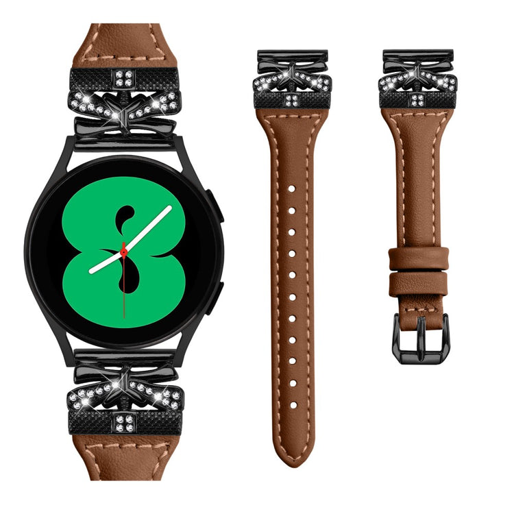 Super Holdbart Kunstlæder Universal Rem passer til Samsung Smartwatch - Brun#serie_6