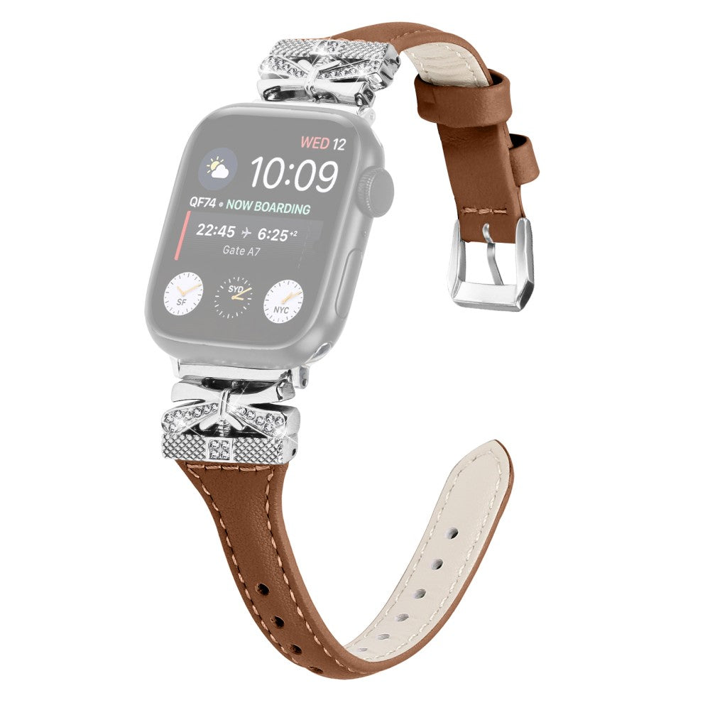 Rigtigt Elegant Kunstlæder Universal Rem passer til Apple Smartwatch - Brun#serie_1