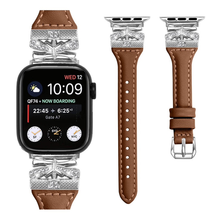 Meget Godt Kunstlæder Universal Rem passer til Apple Smartwatch - Brun#serie_1