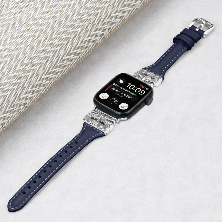 Meget Godt Kunstlæder Universal Rem passer til Apple Smartwatch - Blå#serie_4
