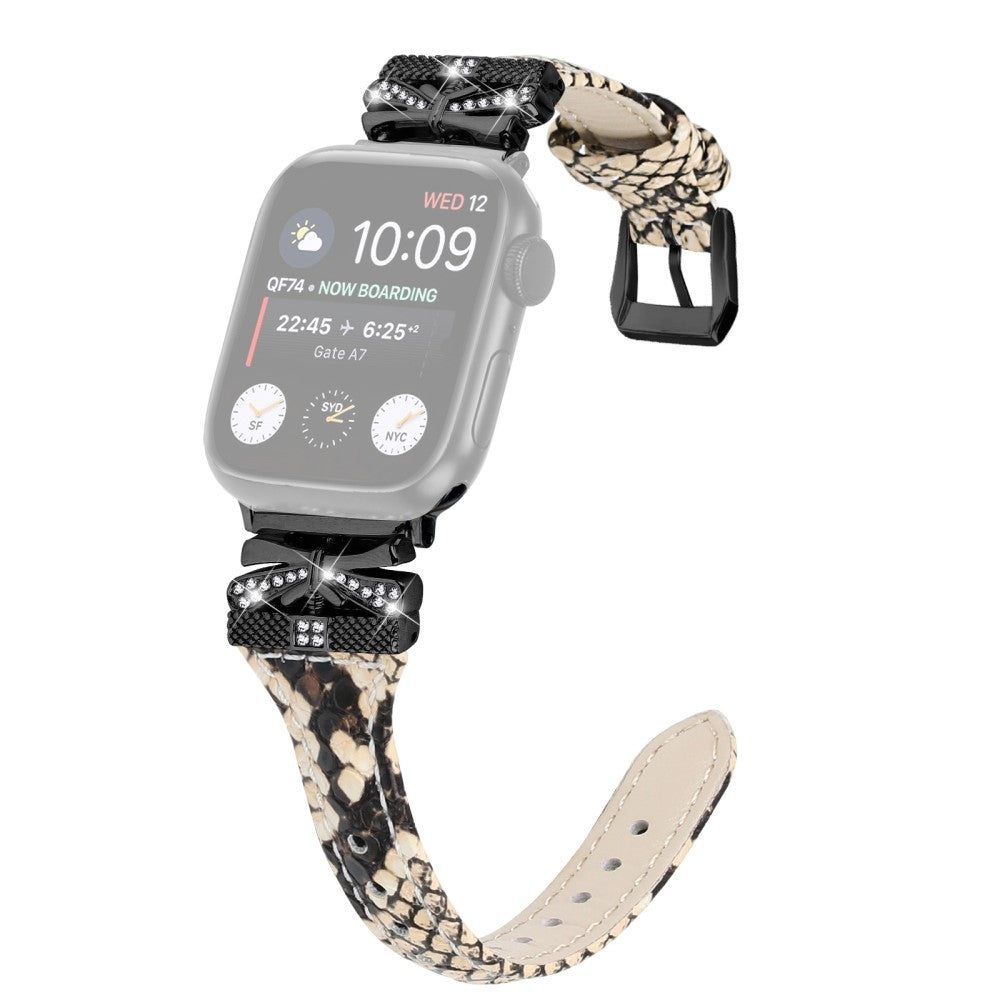 Sejt Kunstlæder Universal Rem passer til Apple Smartwatch - Brun#serie_1