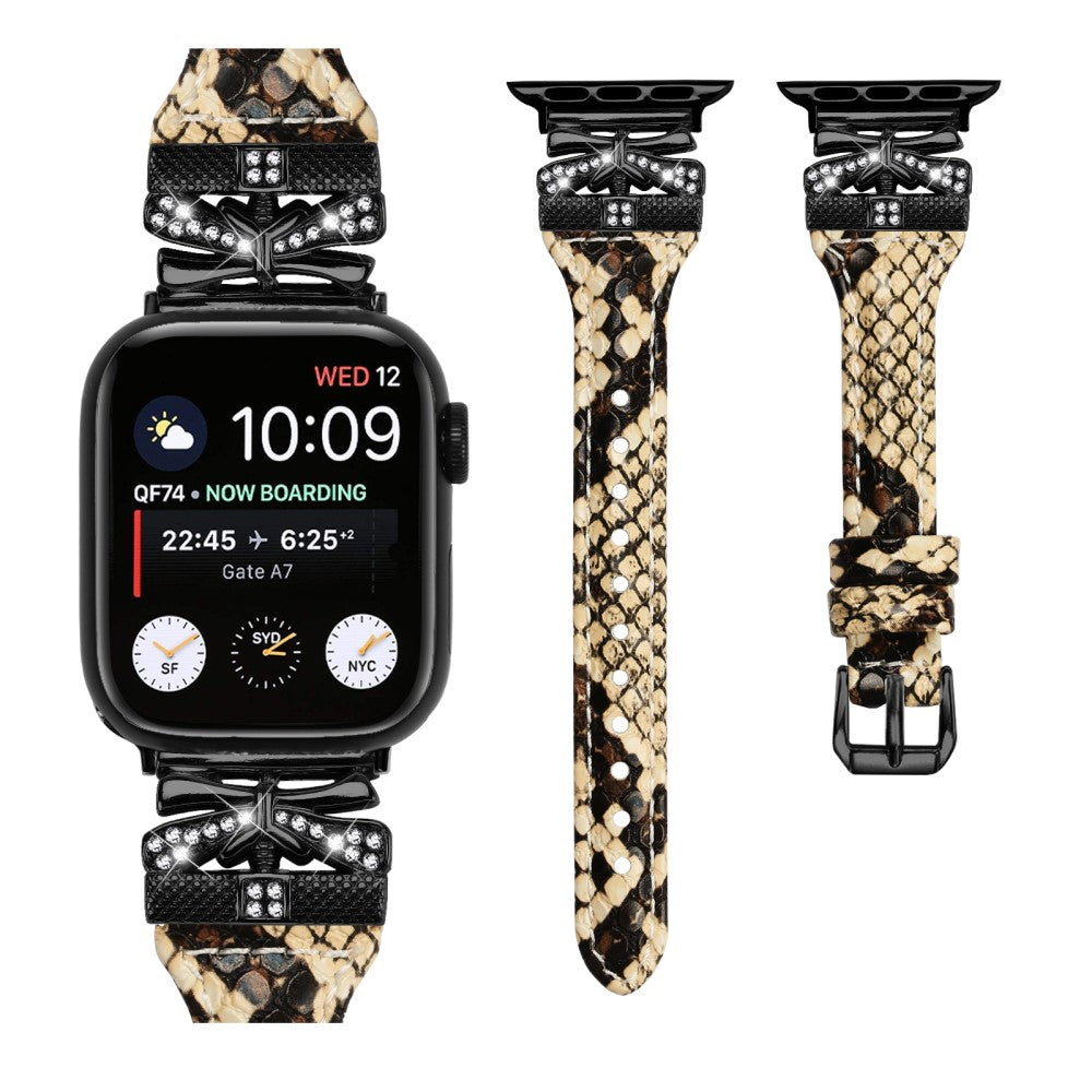Sejt Kunstlæder Universal Rem passer til Apple Smartwatch - Brun#serie_1
