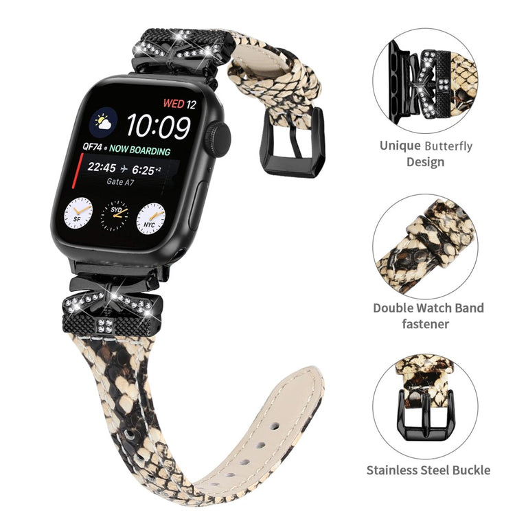 Sejt Kunstlæder Universal Rem passer til Apple Smartwatch - Brun#serie_1
