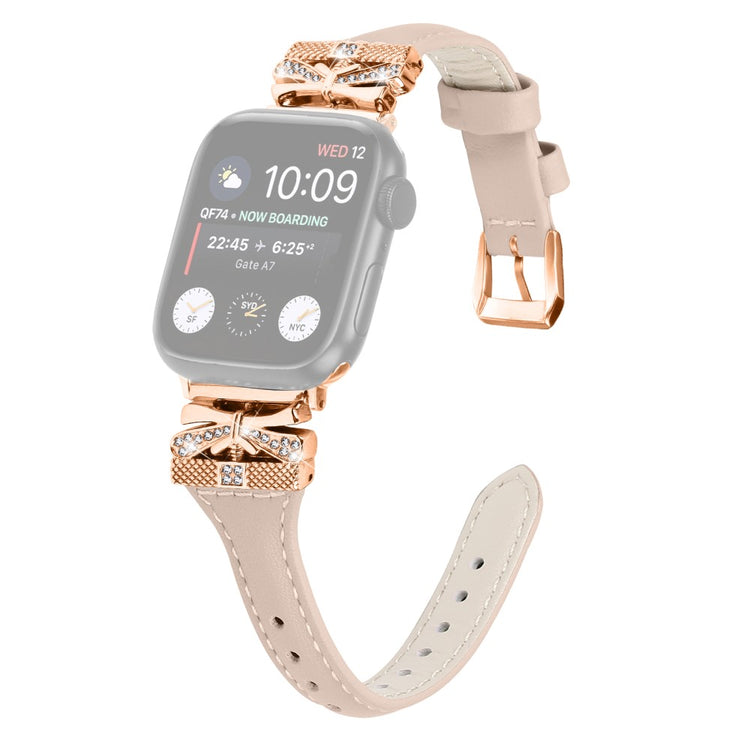 Rigtigt Rart Kunstlæder Universal Rem passer til Apple Smartwatch - Hvid#serie_1
