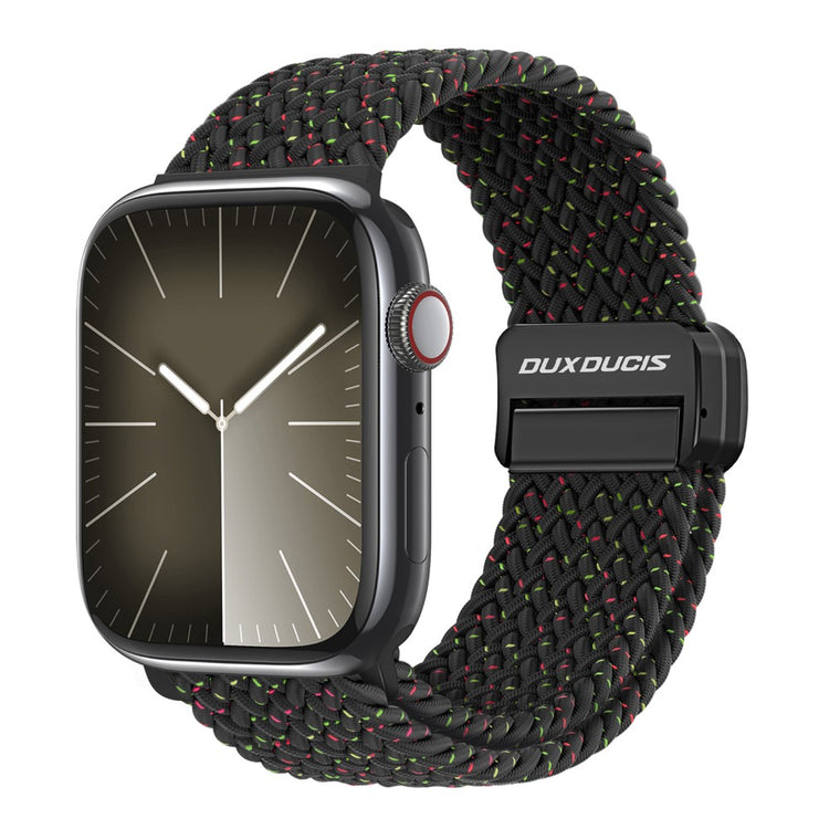 Super Pænt Nylon Universal Rem passer til Apple Smartwatch - Sort#serie_1