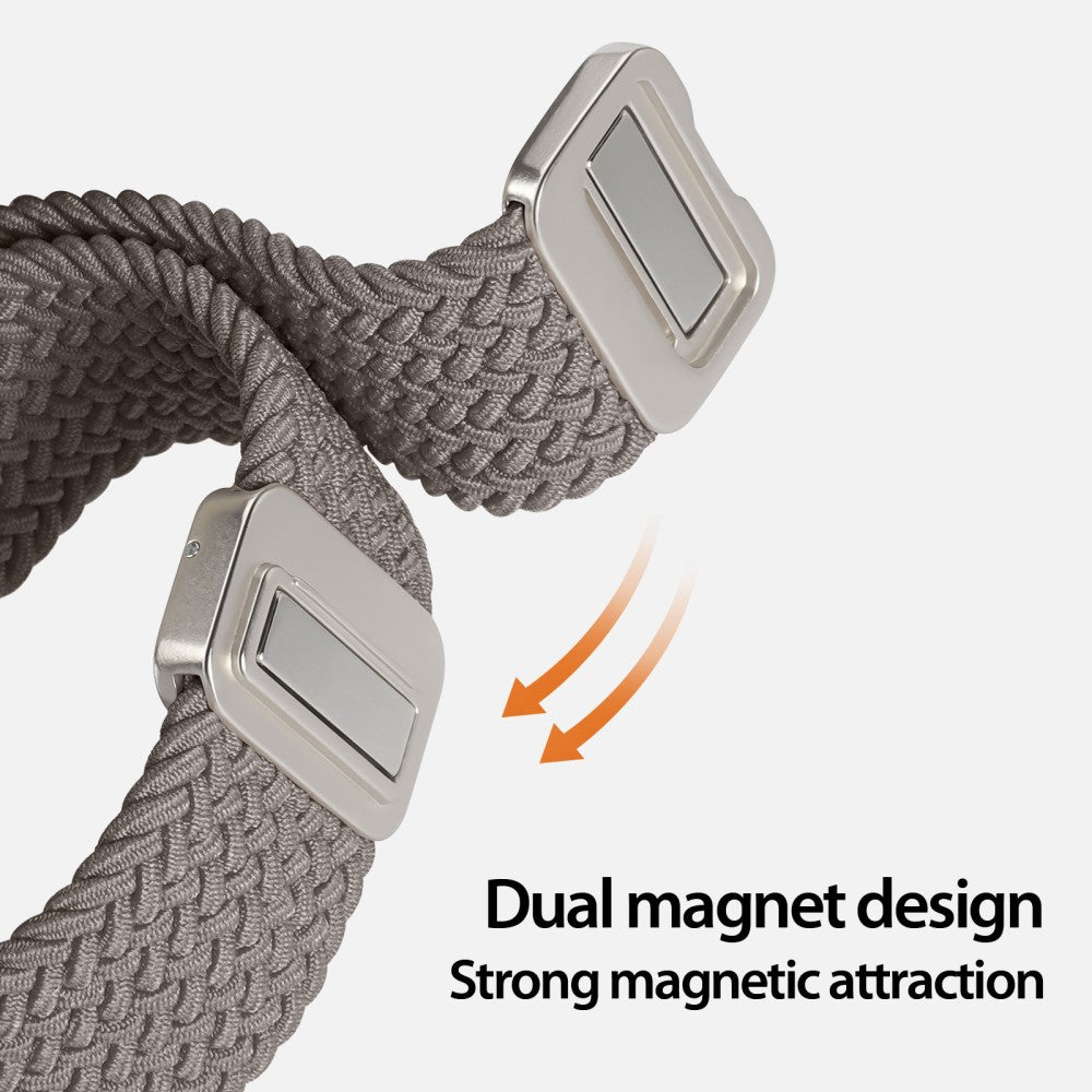 Super Pænt Nylon Universal Rem passer til Apple Smartwatch - Sølv#serie_3
