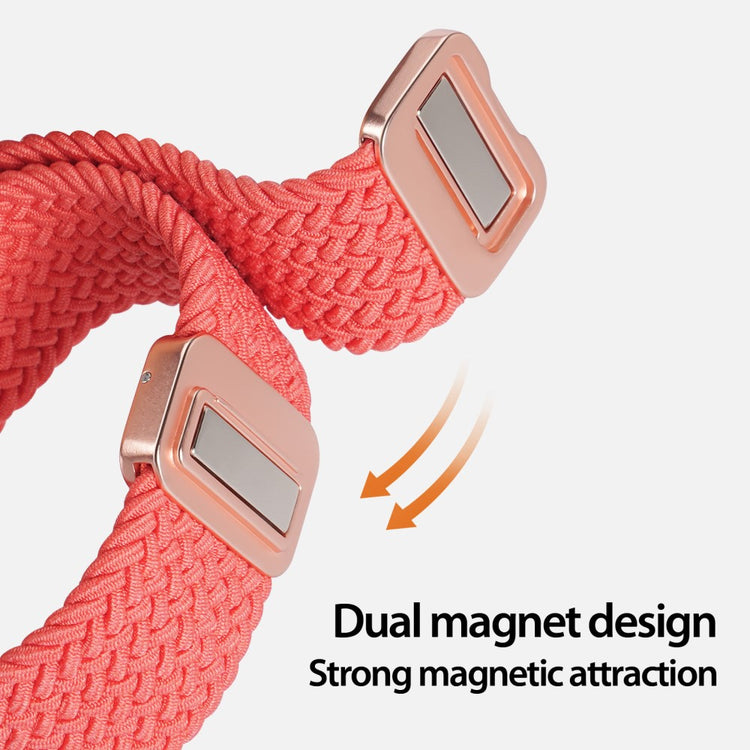 Super Pænt Nylon Universal Rem passer til Apple Smartwatch - Pink#serie_4