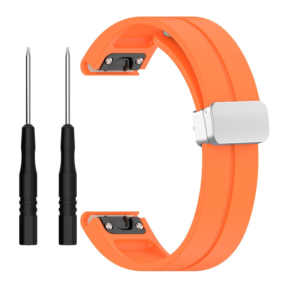 Rigtigt Kønt Silikone Universal Rem passer til Smartwatch - Orange#serie_4