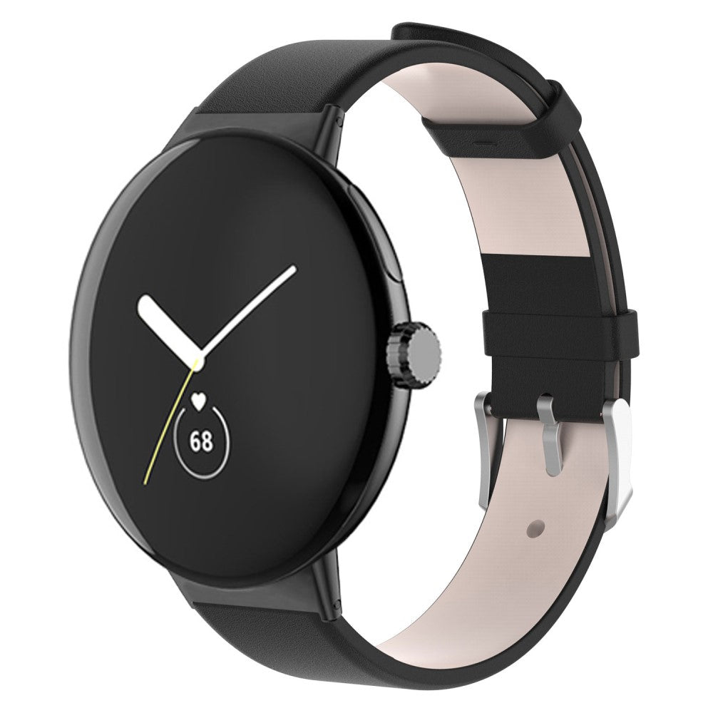 Kunstlæder Universal Rem passer til Google Pixel Watch / Google Pixel Watch 2 - Sort#serie_1