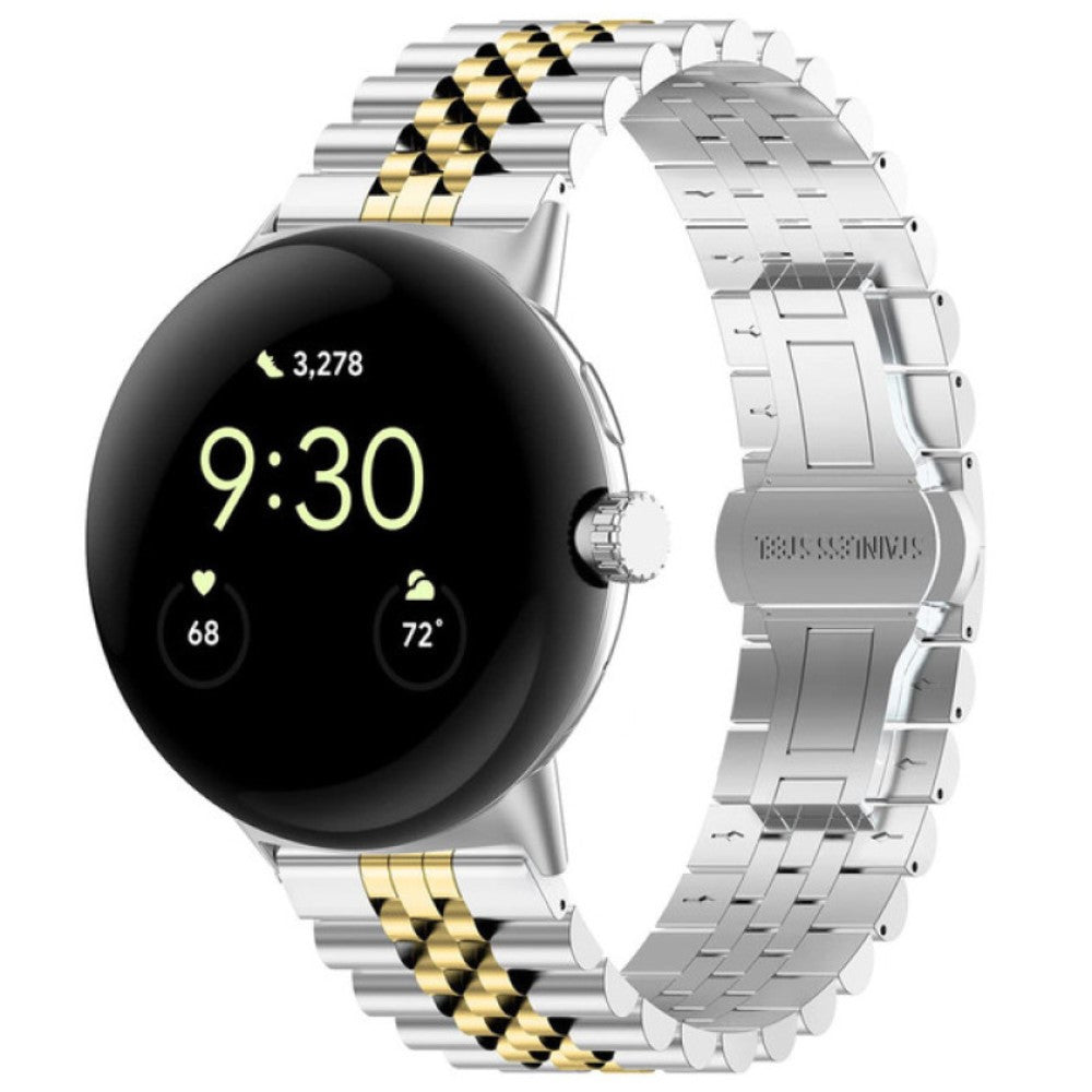 Metal Universal Rem passer til Google Pixel Watch / Google Pixel Watch 2 - Sølv#serie_2