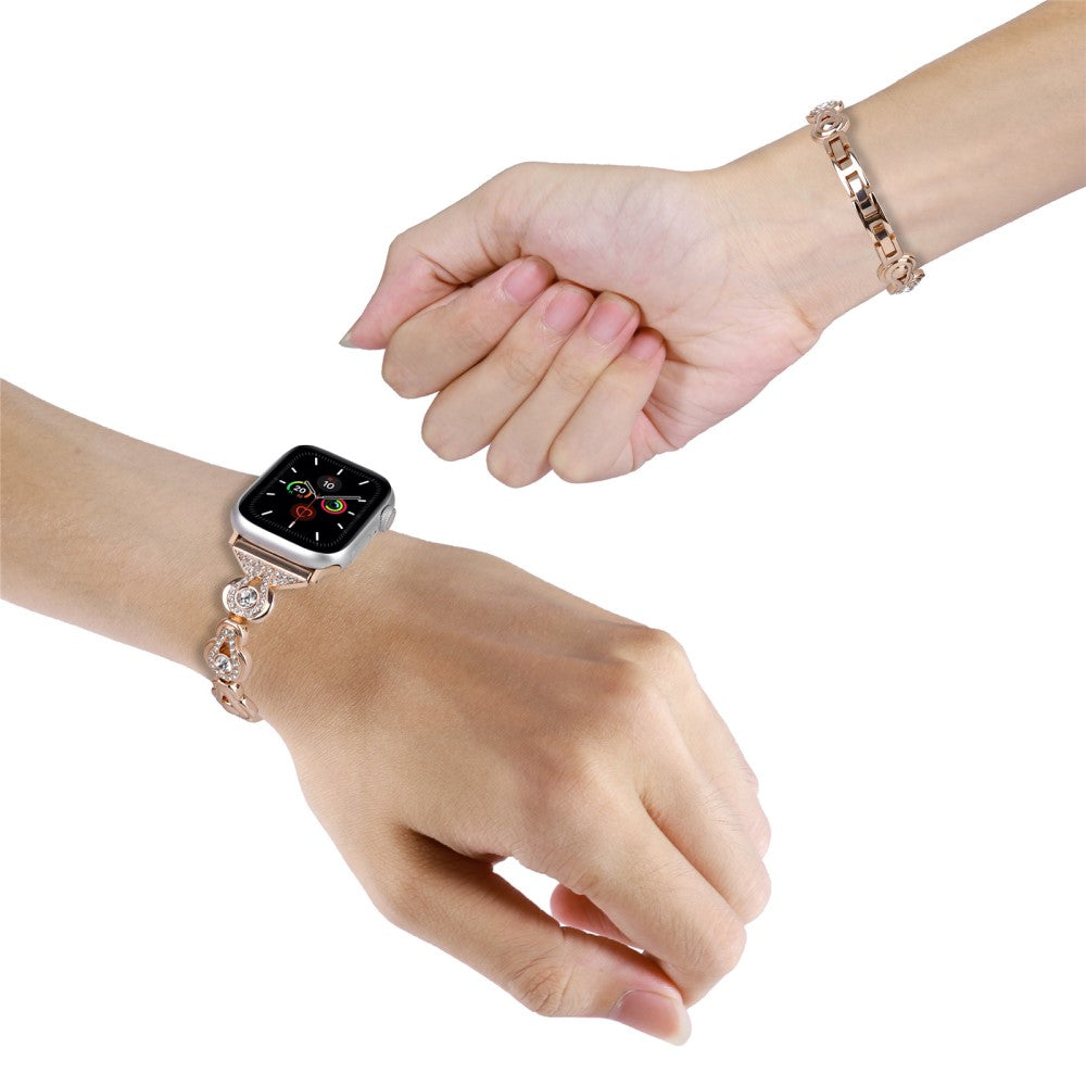 Meget Elegant Rhinsten Universal Rem passer til Apple Smartwatch - Pink#serie_3
