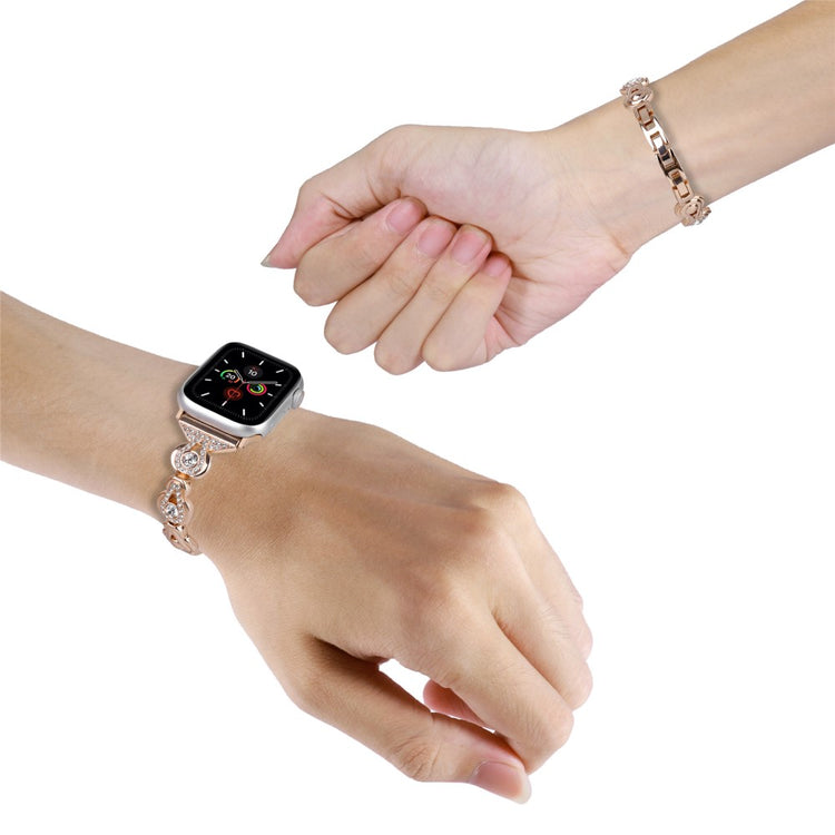 Vildt Fed Rhinsten Universal Rem passer til Apple Smartwatch - Pink#serie_3