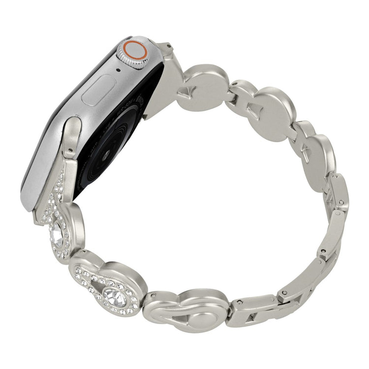 Vildt Fed Rhinsten Universal Rem passer til Apple Smartwatch - Sølv#serie_4