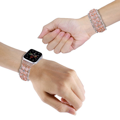 Apple Watch 49mm / 45mm / 44mm / 42mm Watch Band Beads Bracelet - Pink#serie_3