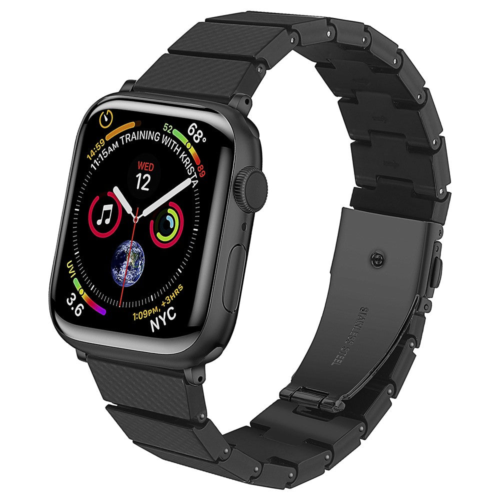 Mega Elegant Silikone Universal Rem passer til Apple Smartwatch - Sort#serie_10
