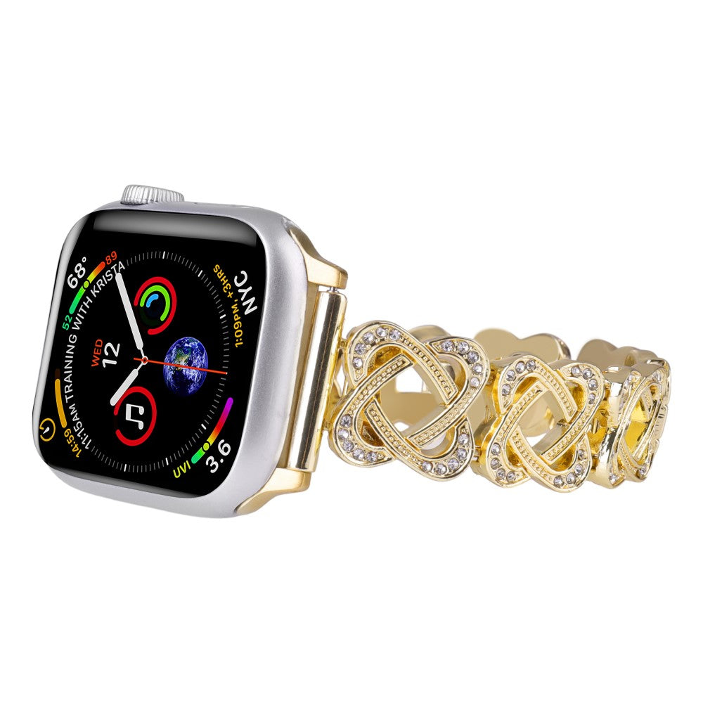 Meget Holdbart Metal Universal Rem passer til Apple Smartwatch - Guld#serie_2