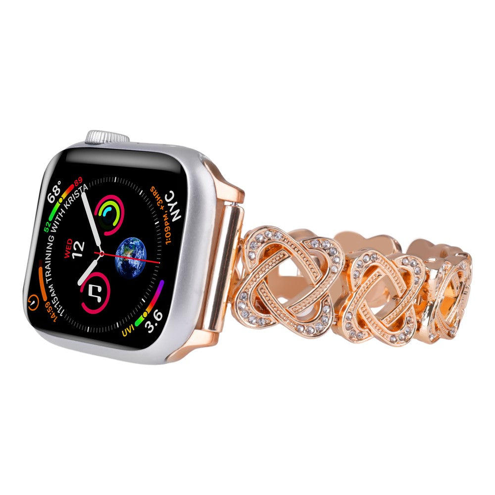 Meget Holdbart Metal Universal Rem passer til Apple Smartwatch - Pink#serie_3