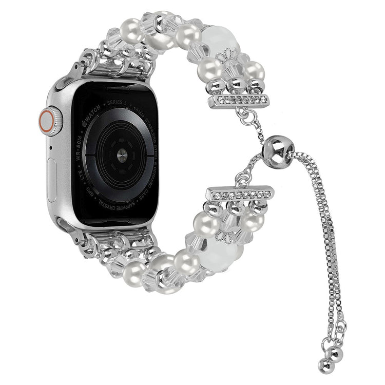 Rigtigt Hårdfør Silikone Universal Rem passer til Apple Smartwatch - Hvid#serie_3