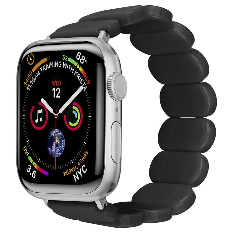 Vildt Hårdfør Silikone Universal Rem passer til Apple Smartwatch - Sort#serie_8