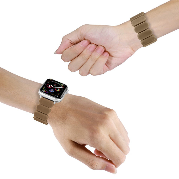 Vildt Hårdfør Silikone Universal Rem passer til Apple Smartwatch - Brun#serie_12