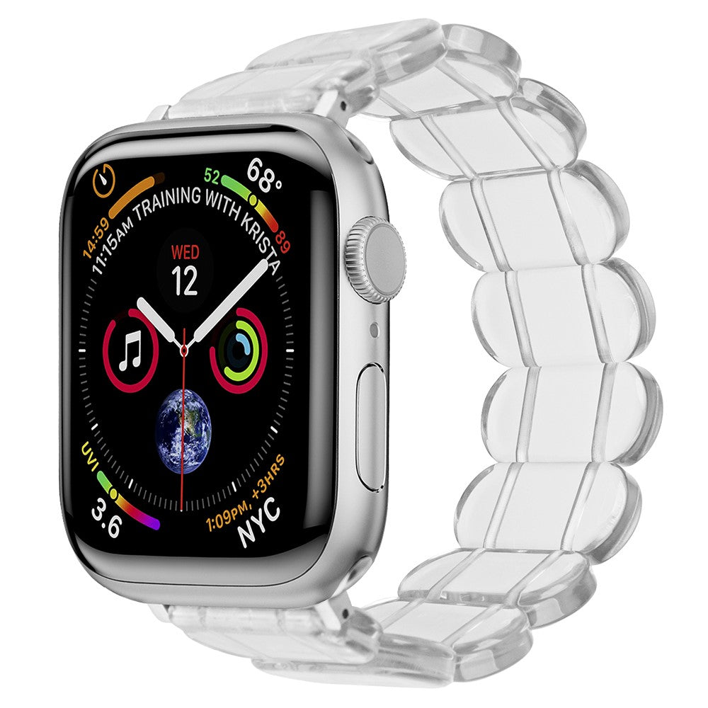 Vildt Hårdfør Silikone Universal Rem passer til Apple Smartwatch - Gennemsigtig#serie_20
