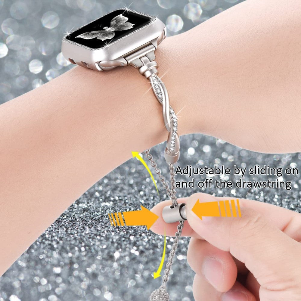 Mega Holdbart Metal Universal Rem passer til Apple Smartwatch - Sølv#serie_4