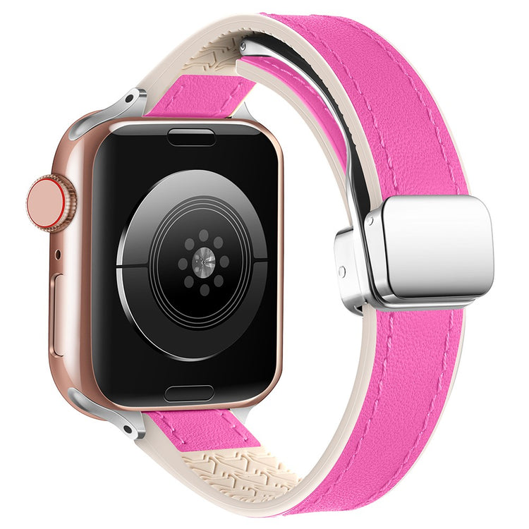 Super Godt Kunstlæder Universal Rem passer til Apple Smartwatch - Pink#serie_2