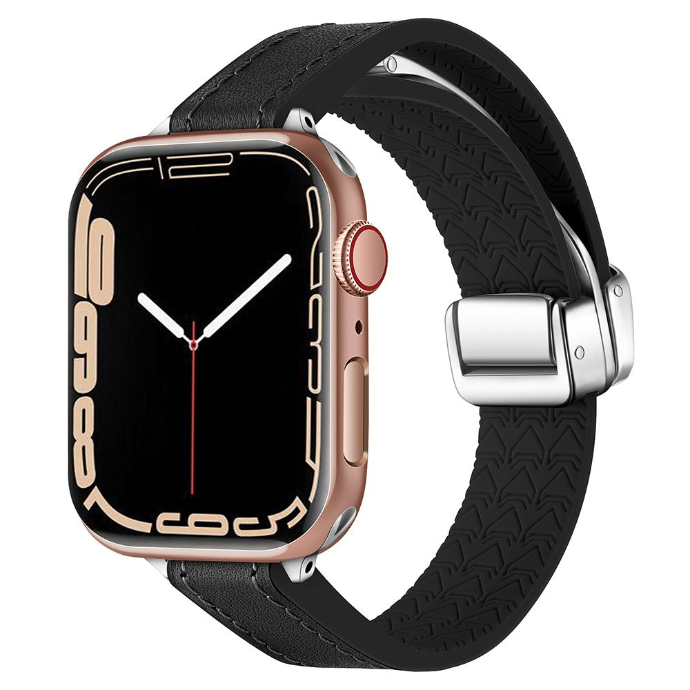 Super Godt Kunstlæder Universal Rem passer til Apple Smartwatch - Sort#serie_7
