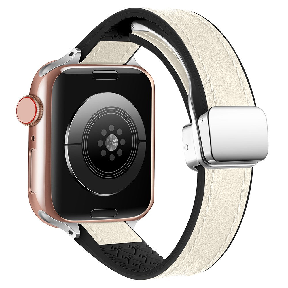 Super Godt Kunstlæder Universal Rem passer til Apple Smartwatch - Hvid#serie_8