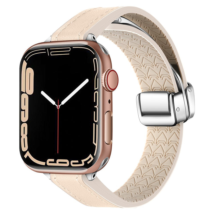 Super Godt Kunstlæder Universal Rem passer til Apple Smartwatch - Hvid#serie_12