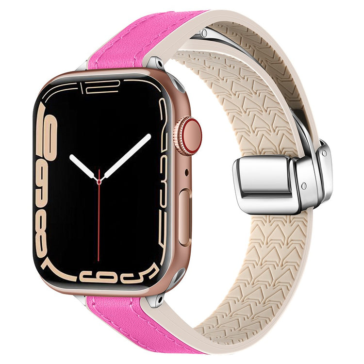 Rigtigt Nydelig Kunstlæder Universal Rem passer til Apple Smartwatch - Pink#serie_2