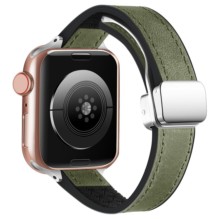 Rigtigt Nydelig Kunstlæder Universal Rem passer til Apple Smartwatch - Grøn#serie_4