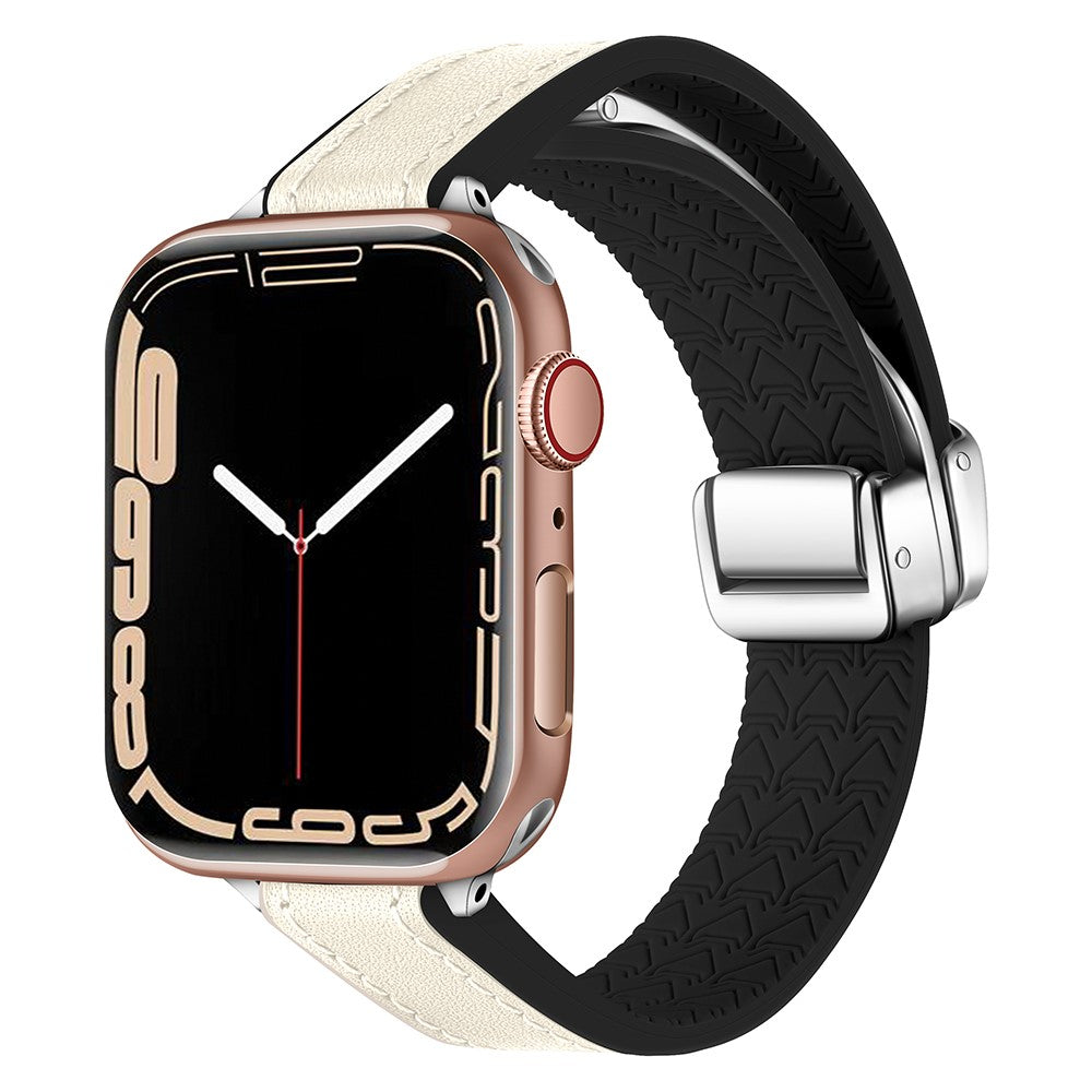 Rigtigt Nydelig Kunstlæder Universal Rem passer til Apple Smartwatch - Hvid#serie_8