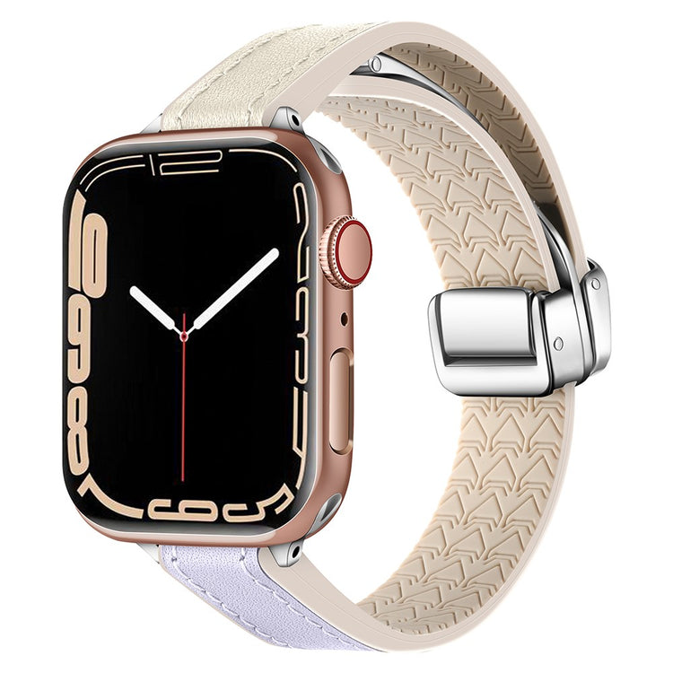 Rigtigt Nydelig Kunstlæder Universal Rem passer til Apple Smartwatch - Lilla#serie_9