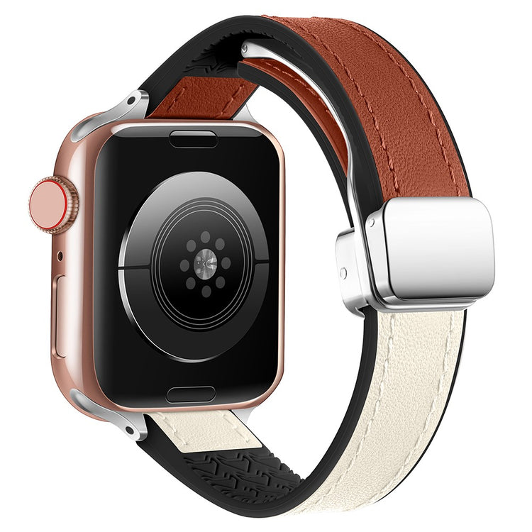 Rigtigt Nydelig Kunstlæder Universal Rem passer til Apple Smartwatch - Hvid#serie_10