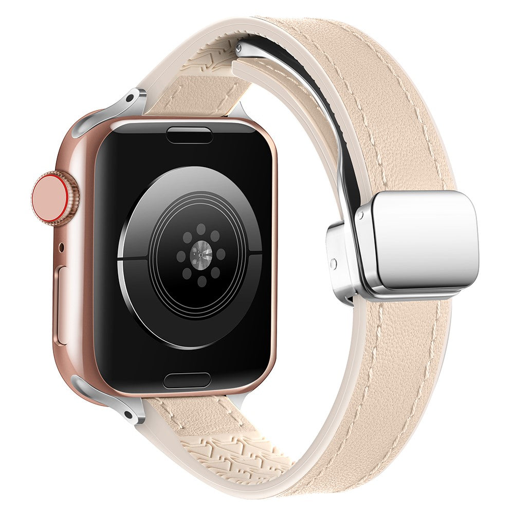 Rigtigt Nydelig Kunstlæder Universal Rem passer til Apple Smartwatch - Hvid#serie_12