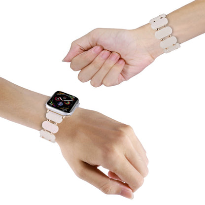 Apple Watch 49mm / 45mm / 44mm / 42mm Elastic Resin Watch Band - Light Pink#serie_5