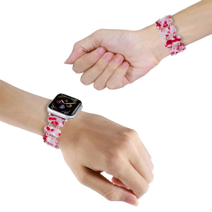 Apple Watch 49mm / 45mm / 44mm / 42mm Elastic Resin Watch Band - Pink#serie_8