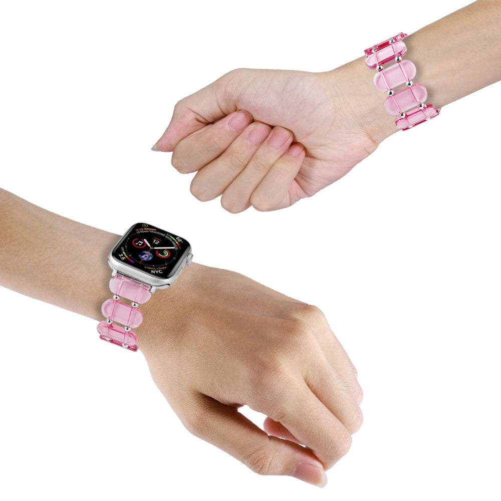 Cool Silikone Universal Rem passer til Apple Smartwatch - Pink#serie_1