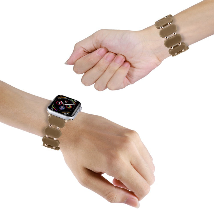 Cool Silikone Universal Rem passer til Apple Smartwatch - Brun#serie_7