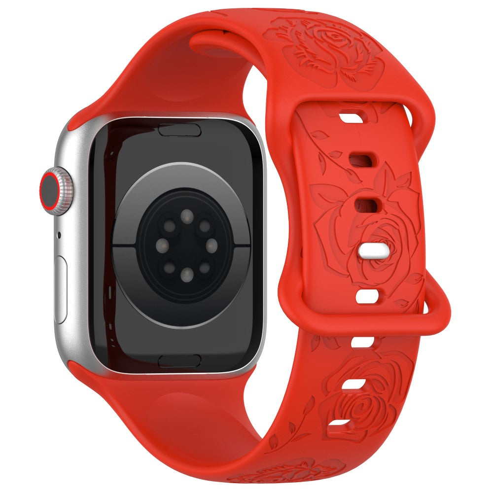 Holdbart Silikone Universal Rem passer til Apple Smartwatch - Rød#serie_7