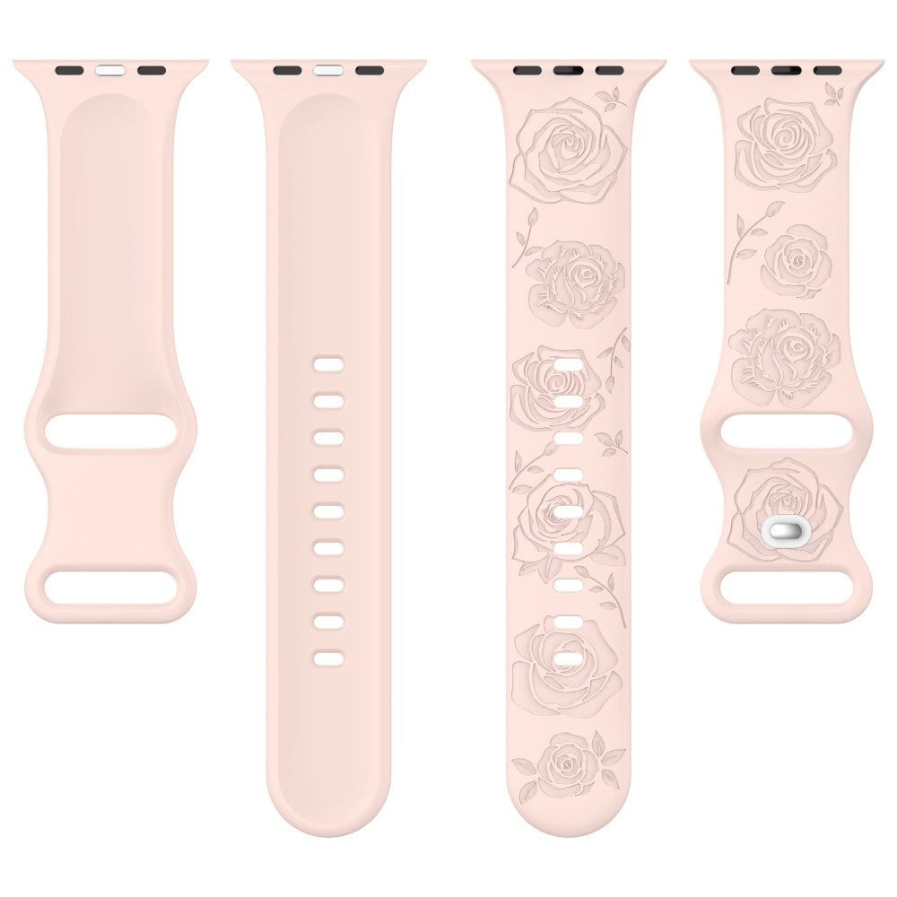 Holdbart Silikone Universal Rem passer til Apple Smartwatch - Pink#serie_13