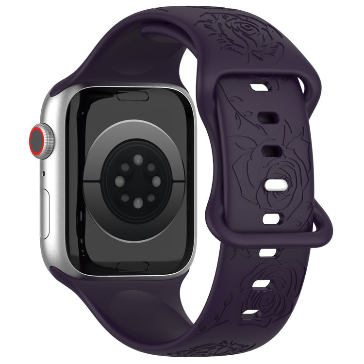 Super Kønt Silikone Universal Rem passer til Apple Smartwatch - Lilla#serie_2