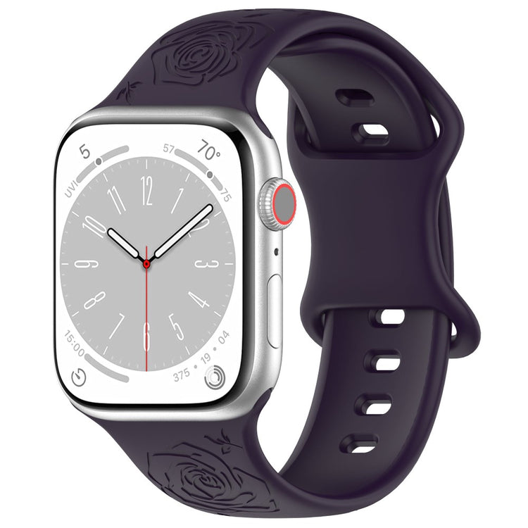 Super Kønt Silikone Universal Rem passer til Apple Smartwatch - Lilla#serie_2